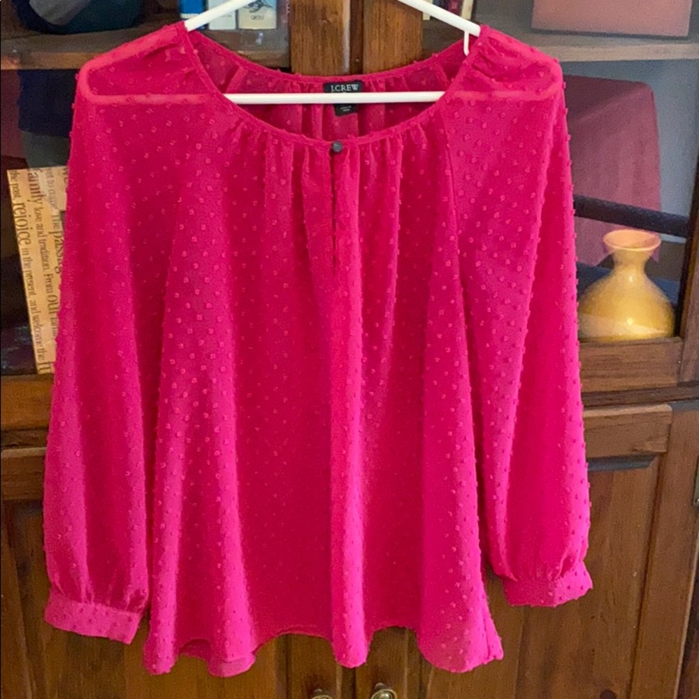 Pink J Crew Blouse